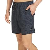 Billabong Men's Swimwear Regular Fit Stretchable Comfort Liner Swim Trunks, Raven, Large