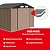 JoanKaren Outdoor Storage Shed House 10x12 FT, Heavy Duty Steel Metal Sheds with Doors for Patio Garden Backyard, Large Cabinet to Store Bikes, Tools and Lawnmowers, Ventilated & Waterproof (Brown)