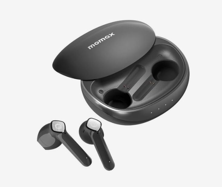MOMAXEarbuds True Wireless Touch Control Earbuds Stereo Pills Lite 3 Slim, Pocketable, Splash And Sweat Proof BT 11 (Black)