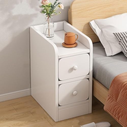 SLEEPHEAD®Multi-Functional Nightstand, Double Storage Drawer...