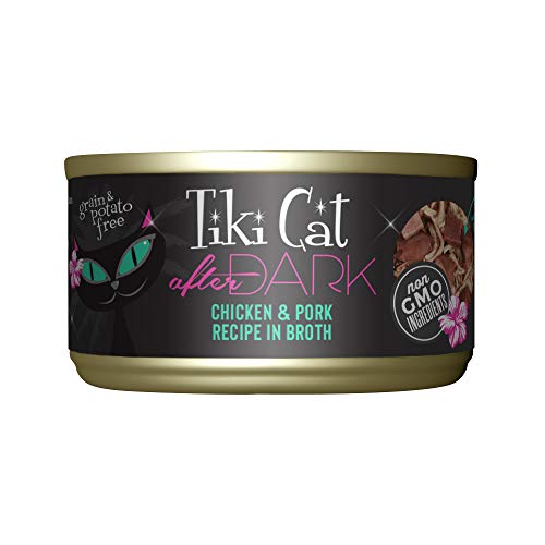 Image of Tiki Cat After Dark Wet Cat Food, Chicken & Pork, 2.8 oz. Cans (12 Count)