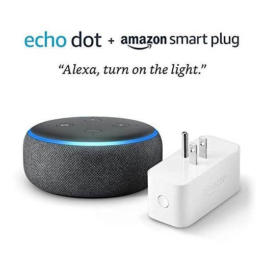 Echo Dot (3rd Gen) bundle with Amazon Smart Plug - Charcoal