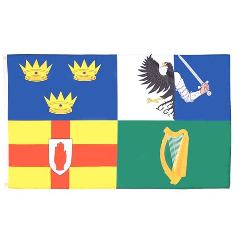AZ FLAG - Flagge Irland 4 Provinzen - 150x90 cm - Irische Fahne 100% Polyester mit Messing-Ösen - 110g