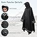 Nomadnia Plus Size Rain Poncho with Hood and Reflective Stripes, Big and Tall Rain Poncho, Ideal as Rain Ponchos for Adults Plus Size, Extra Large Poncho for Outdoor Activities, Black