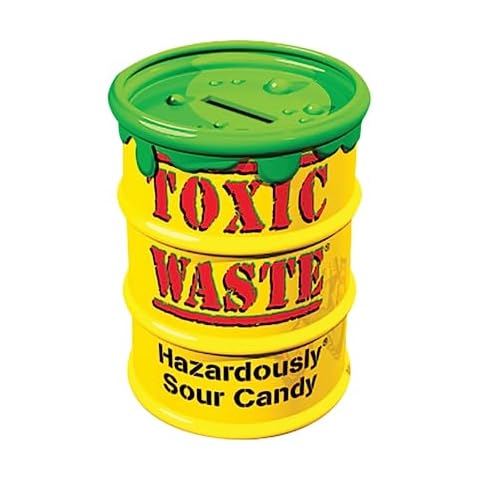 Toxic Waste Sour Candy & Coin Bank | 3.95oz Cover
