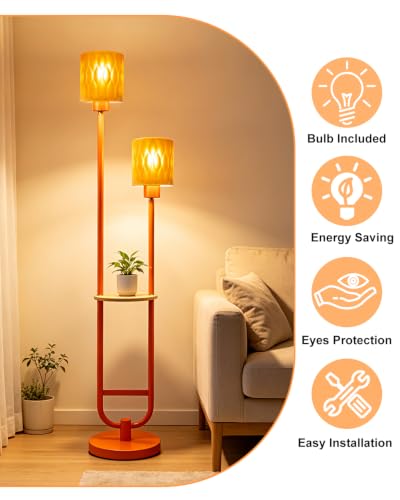 Image of Lightdot Globe Floor Lamp with LED Bulbs Included, Dimmable Floor Lamps,Unique Modern Standing Tall Lamp for Bedroom Living Room /Sofa Beside /Corner Decor-Gold
