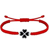 J.Endéar Kleeblatt Armband für Damen Mädchen Silber 925 Vierblättriger Glücksbringer mit Klee Sch...
