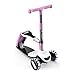 Cityroller Erwachsene, Dreirädrigen Roller, 3-10 Jahre alt ist geeignet for Kinder und Jugendliche, Jungen und Mädchen, leichtes EIN-Pedal-Roller, Anti-Rutsch-Scooter (Color : Pink)