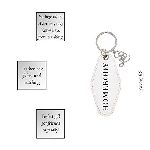 Vintage Motel Style Key Tag Key Ring for Homebodies
