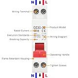 Mini wyłącznik automatyczny DZ30-32 DPN 1P+N MCB 6A 10A 16A 20A 25A 32A, montaż na szynie DIN, miniaturowy przełącznik do użytku domowego, OEM, DIY(25A)