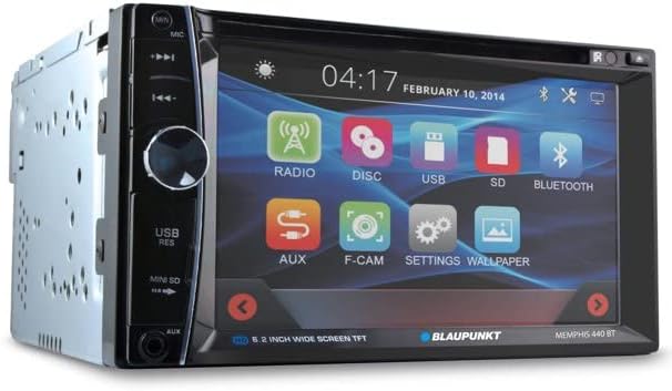 Samping view of Blaupunkt MEMPHIS440BT receiver showing ports