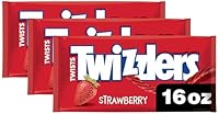 TWIZZLERS Twists Strawberry Flavored Licorice Style, Easter Candy Bag, 16 oz (Pack of 3)