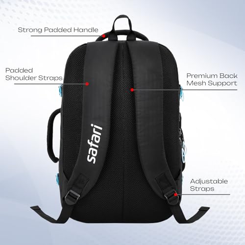 Image of Safari Weekender 45L Expandable Overnighter Casual Hiking Travel Backpack Large size Laptop Bag for Man and Women with suitcase compartment, Ideal for Office Use, Work Trips, College, boys and girls