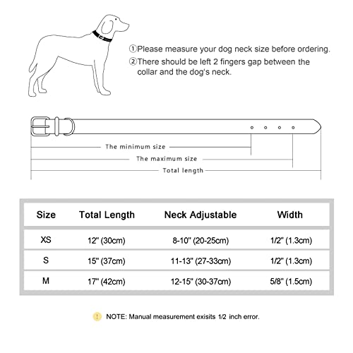 Didog Full Crystal Rhinestones Shining Diamonds Pu Leather Dog Pet Collars For X-Small Small Dogs #TOP2