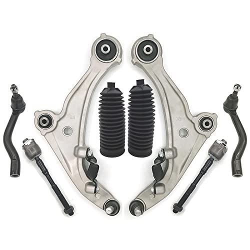 Frenzybro Suspension Kit Front Lower Control Arms W/Ball Joints Outer Inner Tie Rods End Links Bellows Replacement For Nissan Altima 2007-2013 -K620195 K620196 Ev800356 Es800357 Es800358 #TOP6
