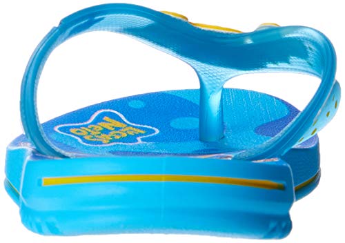 Chinelo Luccas Neto Super Flop Meninos Azul/Azul/Amarelo 33/34