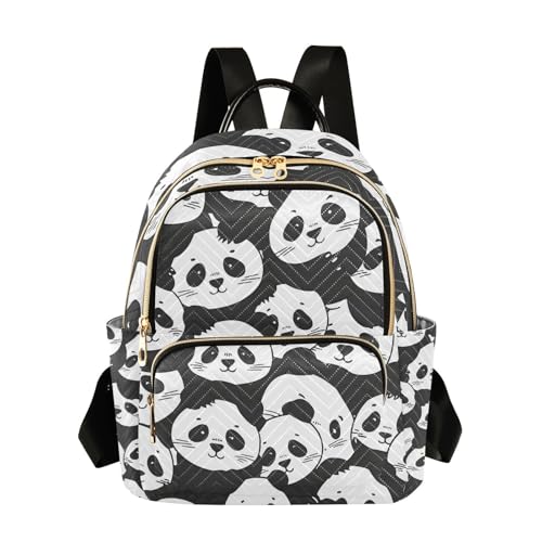 ALAZA Cute Little Panda Mini Backpack Purse for Women Travel Bag Lightweight Shoulder Bag Fashion Daypack