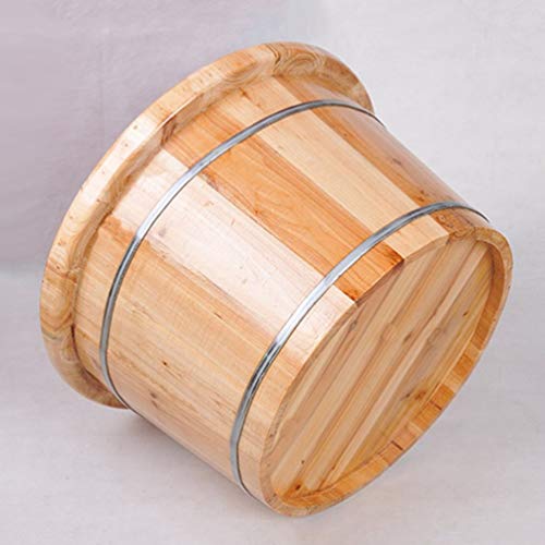 Spa de pies barril de madera para remojo relajante miniatura 5