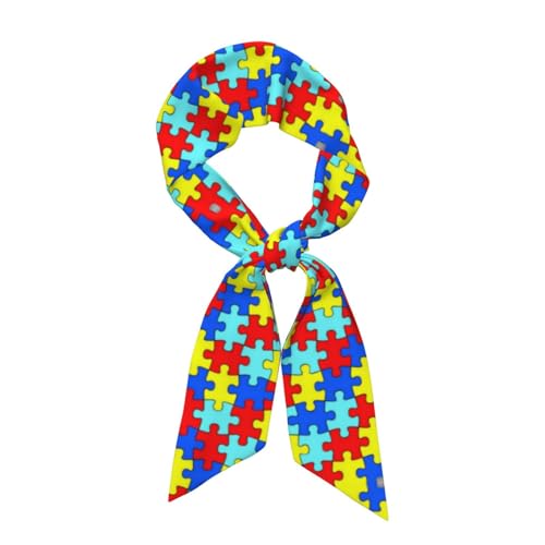 GDUUASB Cute Autism Pattern Hair Bandanas Scarf For Women Lightweight Fashion Neck Head Scarves For Handbags Scarf