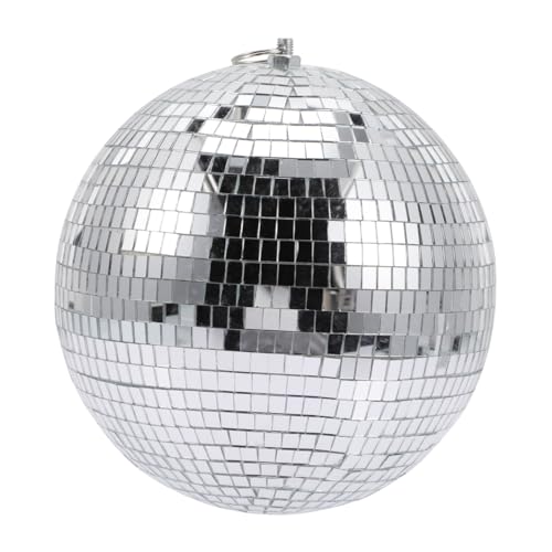Bola espejada LIOOBO para decoración, bola de discoteca creativa en plata, colgante para nightclub, ornamentación reflectante premium para bodas y festivales miniatura 1