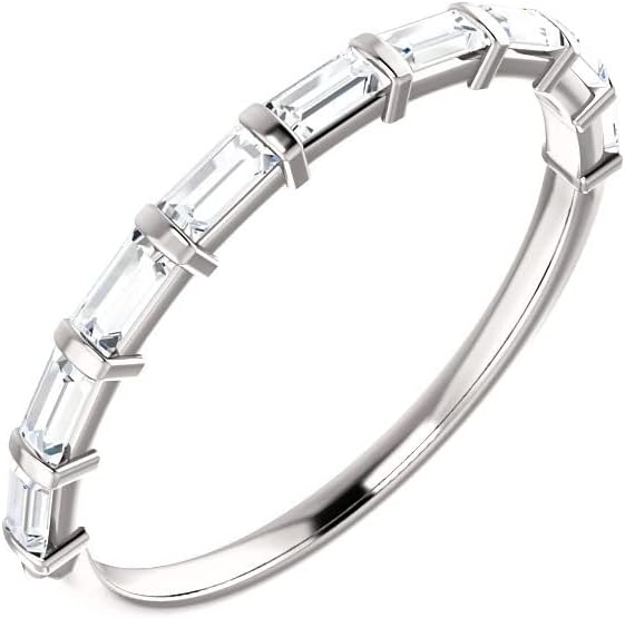 Love Band 2.00 CT Baguette Moissanite Engagement band, Bridal Statement Band, 925 Sterling Silver, Colorless Moissanite Engagement Band for Women, Perfect for Gift Or As You Want