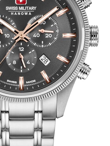 Image of Swiss Military Hanowa SMWGI0003104 - Swiss Made Round Blue Chronograph - Watch for Men