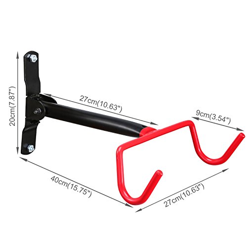 Voilamart 2 Packs Bike Wall Mount Hanger Bike Rack For Garage Horizontal Bike Rack Hook Indoor Foldable Bicycle Storage With Screws #TOP3