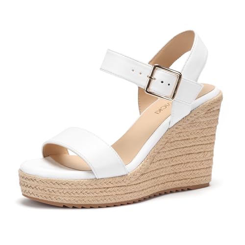 Image of VICKI.VICKI Women's Platform Sandals Wedge Ankle Strap Open Toe Sandals
