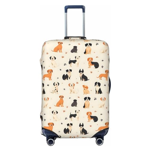 Luggage Cover Protector - Dog Cute Paw Print Suitcase Covers for Luggage Fit 22-24 Inch Suitcase