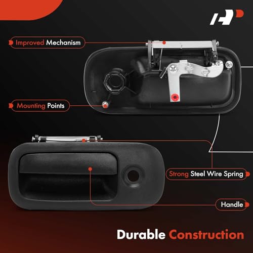 A-Premium - Exterior Door Handle Front Left Driver Side with Keyhole - Compatible with 2010-2020 Chevy Express & GMC Savana 1500 2500 3500 4500 Van - Replace# 25989398 by A-premium - Image 5