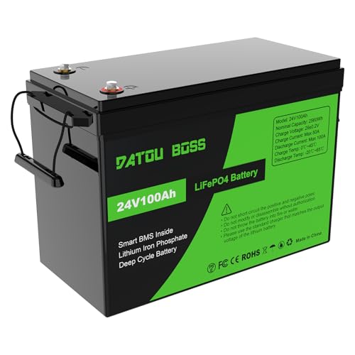 DATOUBOSS 24V 100Ah Lithium Iron Phosphate Battery