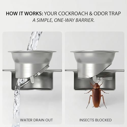 Image of EVANEX Tile Insert Floor Drain|Square Drainer Channel|5x5 Inches Invisible Shower Drain Channel|304 Stainless Steel Waste Water Floor Drain with Cockroach Trap|Drainer Channel|Bathroom Accessories Set