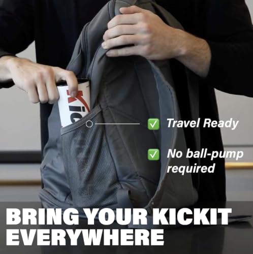 Image of Kickit | The Original Birdie Soccer Trainer | Play Outdoors, Indoors or Backyard, Beach or Tailgate, All Ages Fun & Travel Friendly (Red & Blue)