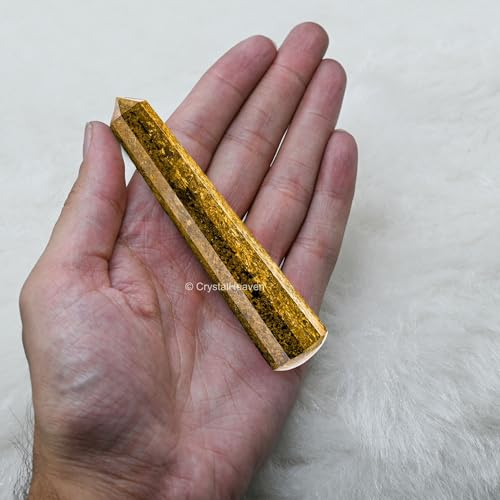 Image of Bronzite Crystal Wand - Pointed Crystal Wand for Energy Healing, Chakra Balancing, Meditation and Home Decor - Crystals and Healing Stones for Gift