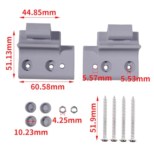 YUCKMZ Dachfenster Griffhebel Griffkonsole Set AF/BA 4stk Ersatzteil Kompatibel mit Braas Atelier-Fenster Grau