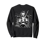 Skeleton Rocker With Guitar Rock And Roll Band