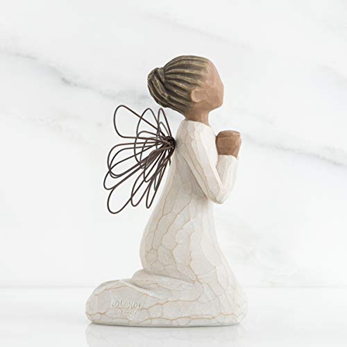 Willow Tree Angel of the Spirit, sculpted hand-painted figure, Natural, 5.4 x 4.1 - Image 4