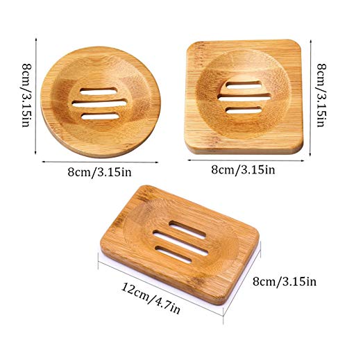 Liwein 6 Pezzi Porta Sapone in Legno Naturale di