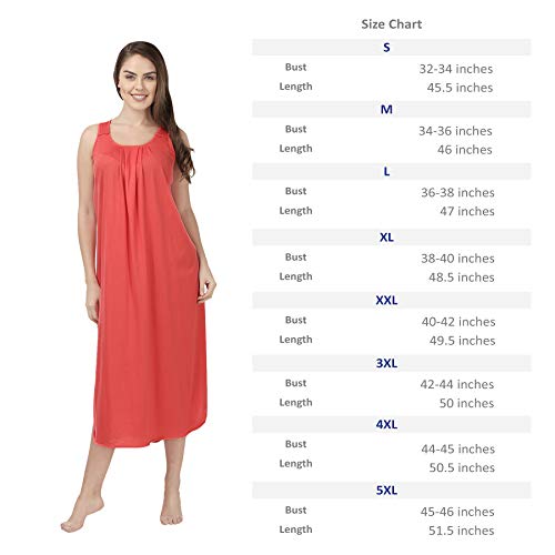 Image of BLAZON Women's Cotton Hosiery Solid Maxi Nighty Slip (Pack of 2) Available Sizes: S, M, L, XL, 2XL, 3XL, 4XL, 5XL