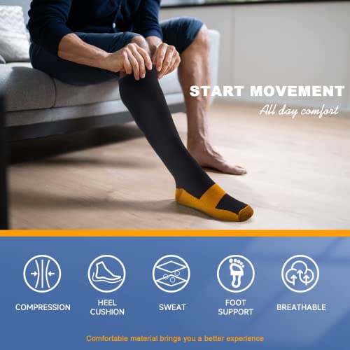 Image of bropite Compression Socks for Women &Men Circulation-Support Knee High Socks 20-30 mmhg-Best for Running,Medical,Nurse,Travel