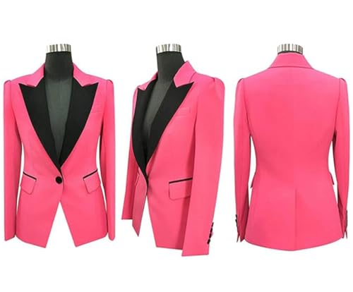 Women's 2 Pieces Suit One Button Peak Lapel Tuxedos Jacket & Pants for Casual/Daily3