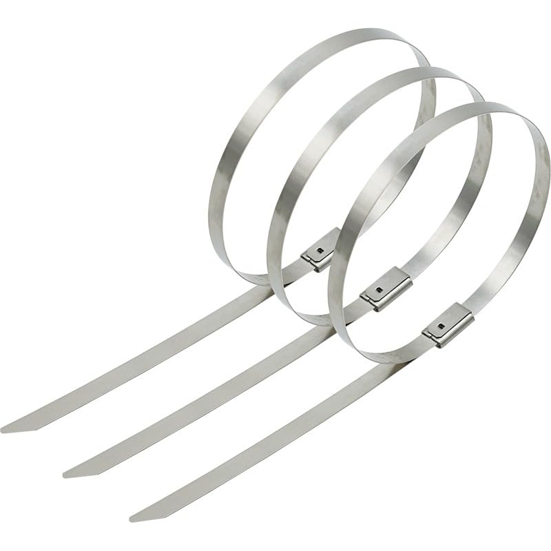 Bridas metálicas de acero inoxidable 304 de 4,6 mm, multiusos, resistentes (5 x 300, 20 unidades)