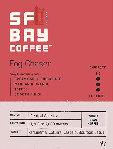 Sf Bay Coffee Breakfast Blend Whole Bean 2Lb (32 Ounce) Medium Roast & Coffee Fog Chaser Whole Bean 2Lb (32 Ounce) Medium Dark Roast (Packaging May Vary) #TOP6
