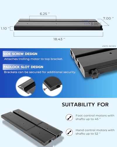 image for Bzcovac Quick Release Bracket for Minn Kota Trolling Motors, Ultrex, F