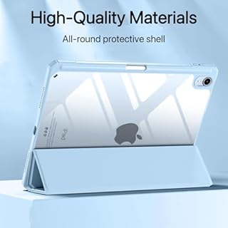 TXWLLIU Custodia per iPad Air 11 Pollici M3/M2 (7a/6a Generazione, 2025/2024) e iPad Air 5a/4a Generazione (2022/2020) 10,9 Pollici, Custodia Protettiva a Tre Ante, Azzurro