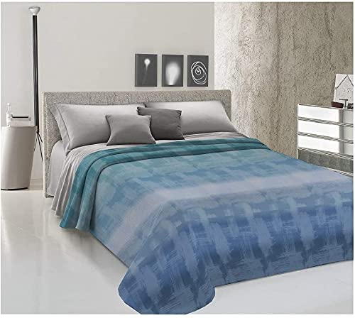 Copriletto Matrimoniale Primavera/Estate In Cotone Piquet - Fantasia Arcobaleno, Made In Italy - Foto 3