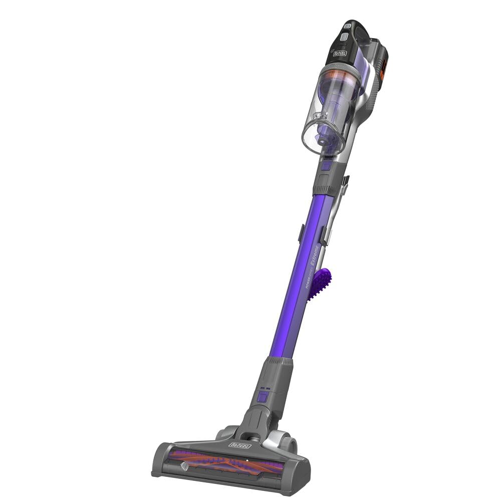 Black+Decker BHFEV362DP-QW Aspirador de Escoba 4en1 Power Series Extreme Especial para Mascotas con batería Externa 36V 2Ah.3 velocidades y 78min de autonomía.
