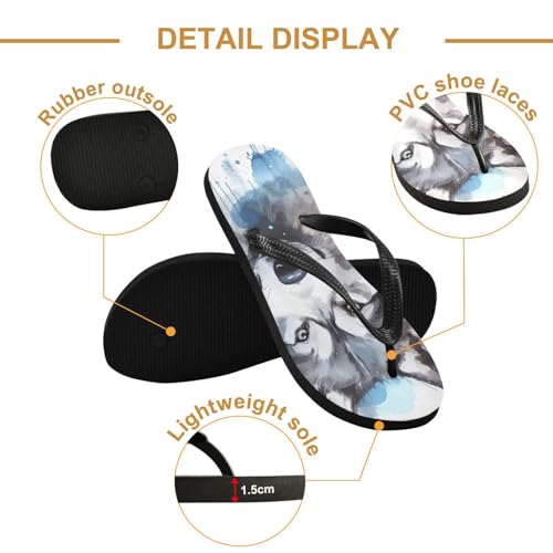 Dog Husky Flip Flop Beach Summer Casual Sandal for Women & Men Shower Shoes 208536462