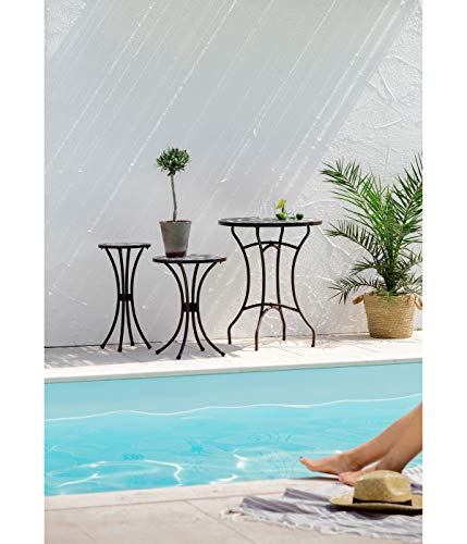 Tabouret à fleurs effet mosaïque pour surélever les plantes - 7