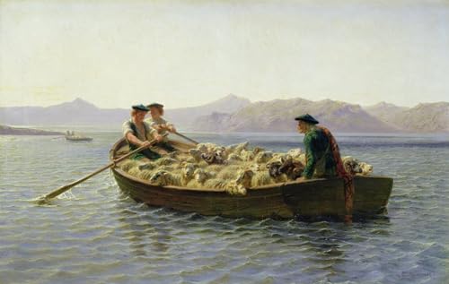 Toile Barque de Rosa Bonheur 60x90cm pour la décoration du salon